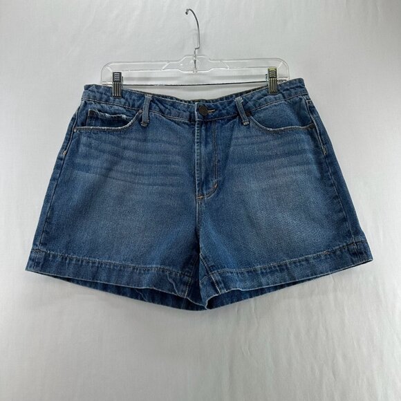 Articles Of Society Pants - Articles of Society Mom Shorts Women 31 Denim Mid-Rise Zip Fly Medium Blue Wash